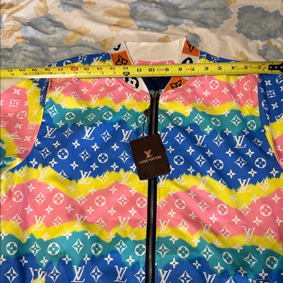 Louis Vuitton Rainbow Monogram Zip Jacket in Pink, Blue, Yellow, Teal - Picture 3 of 10